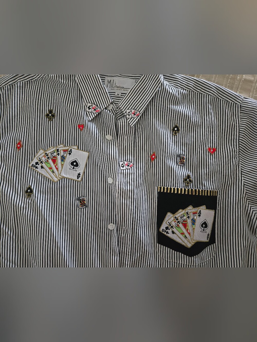 Mili Designs Casino Card Shirt | Black/White | Size M